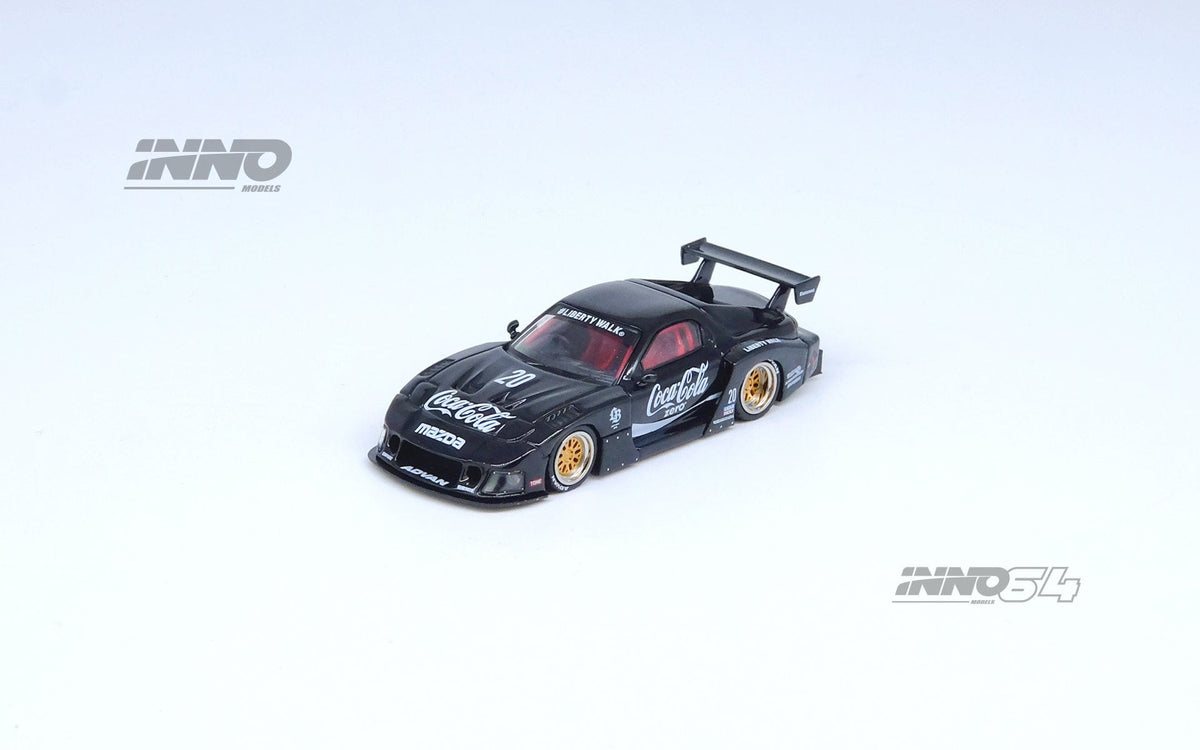 Mazda RX7 FD3S Liberty Walk Super Silhouette Black Coca-Cola Inno64 1/64 scale