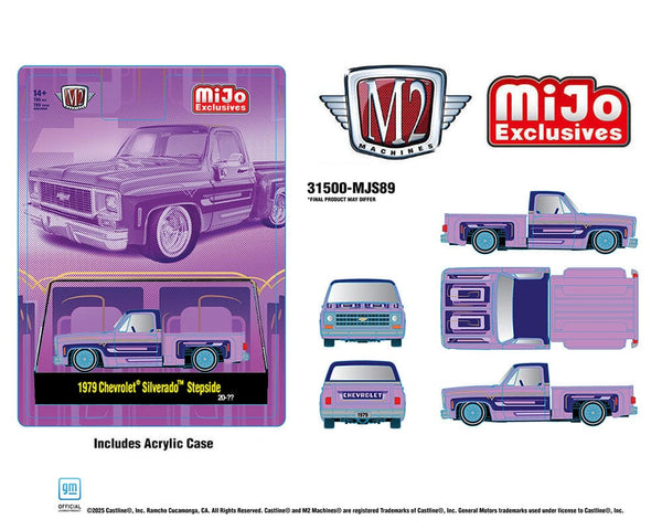 1978 Chevrolet Silverado Stepside Lowriders – Purple M2 Machines 1/64 scale