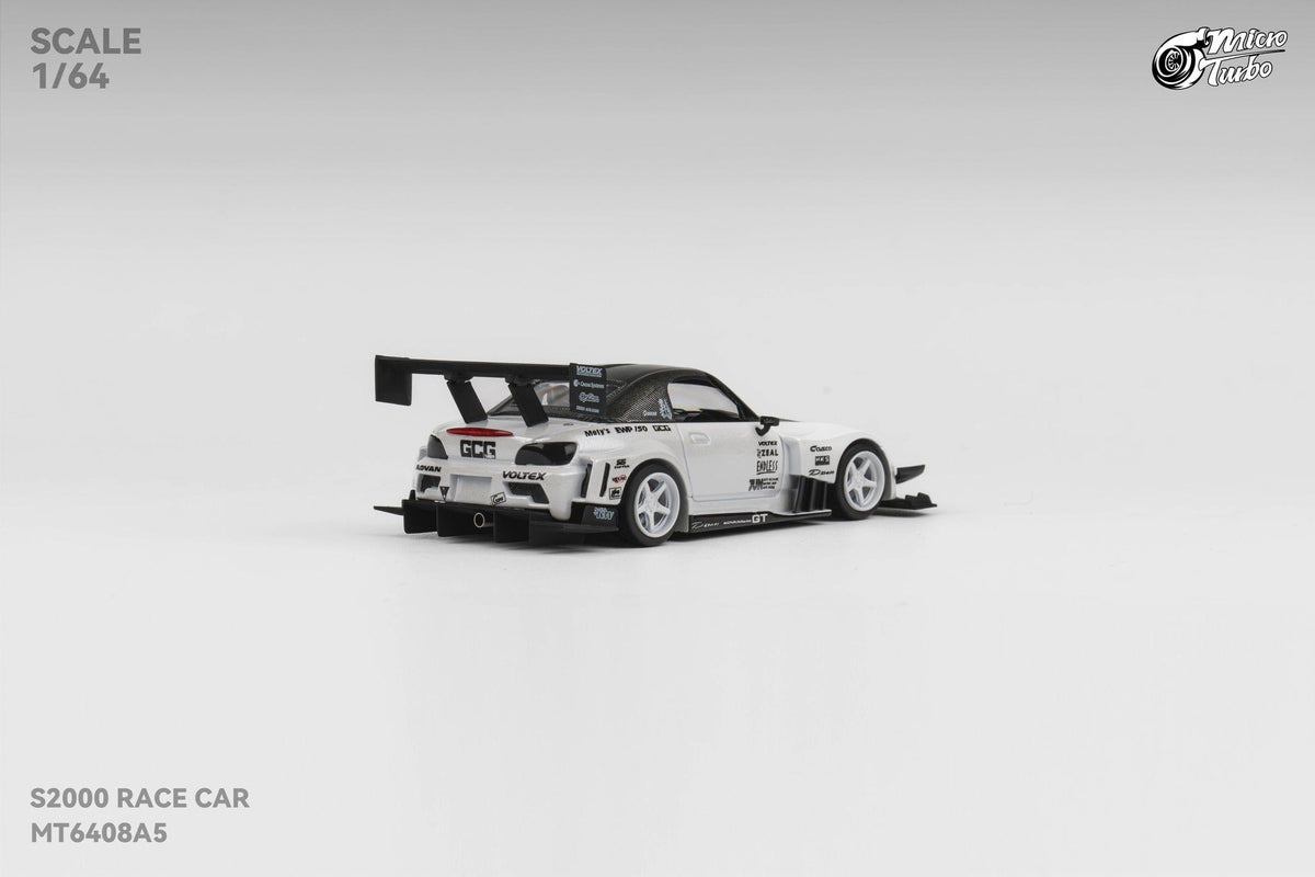 Honda S2000 Metallic White Micro Turbo 1/64 scale