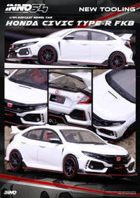 Honda Civic Type R FK8 White Inno64 1/64 scale