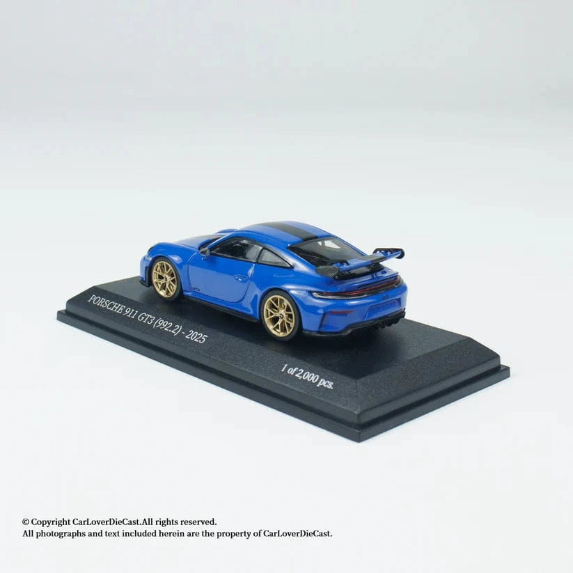 Porsche 911 992.2 GT3 2025 Blue Weissach Package Minichamps 1:64