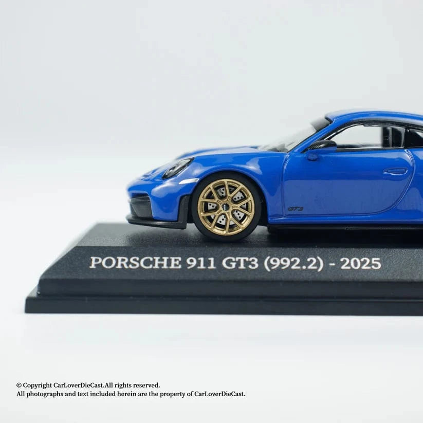 Porsche 911 992.2 GT3 2025 Blue Weissach Package Minichamps 1:64
