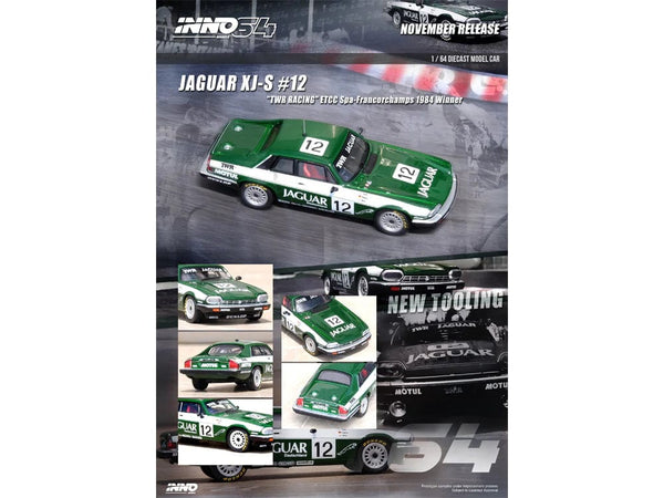 Jaguar XJ-S #12 TWR RACING ETCC Spa-Francorchamps 1984 Winner Inno64 1/64 scale N64-XJS-TWR12