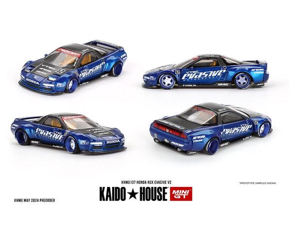 Honda NSX Evasive V2 Blue Kaido House Mini GT 1/64 scale KHMG137 (pre-order)
