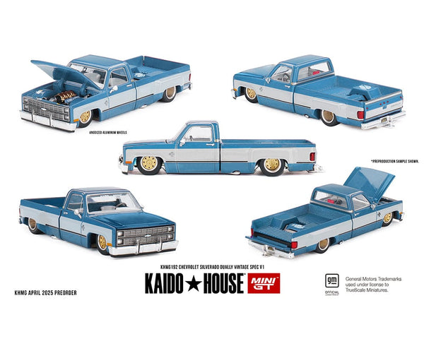 Chevrolet Silverado Dually Vintage Spec V1 Kaido House Mini GT 1/64 scale