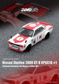 Nissan Skyline 2000 GT-R KPGC10 #1 Takahashi Kunimitsu Fuji Masters 250Km 1971 Inno64 1/64 scale