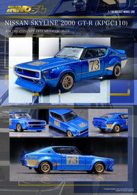 Nissan Skyline 2000 GT-R Racing Concept Blue Inno64 1/64 scale