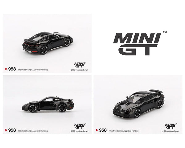 Porsche 911 Dakar Black Mini GT 1/64 scale