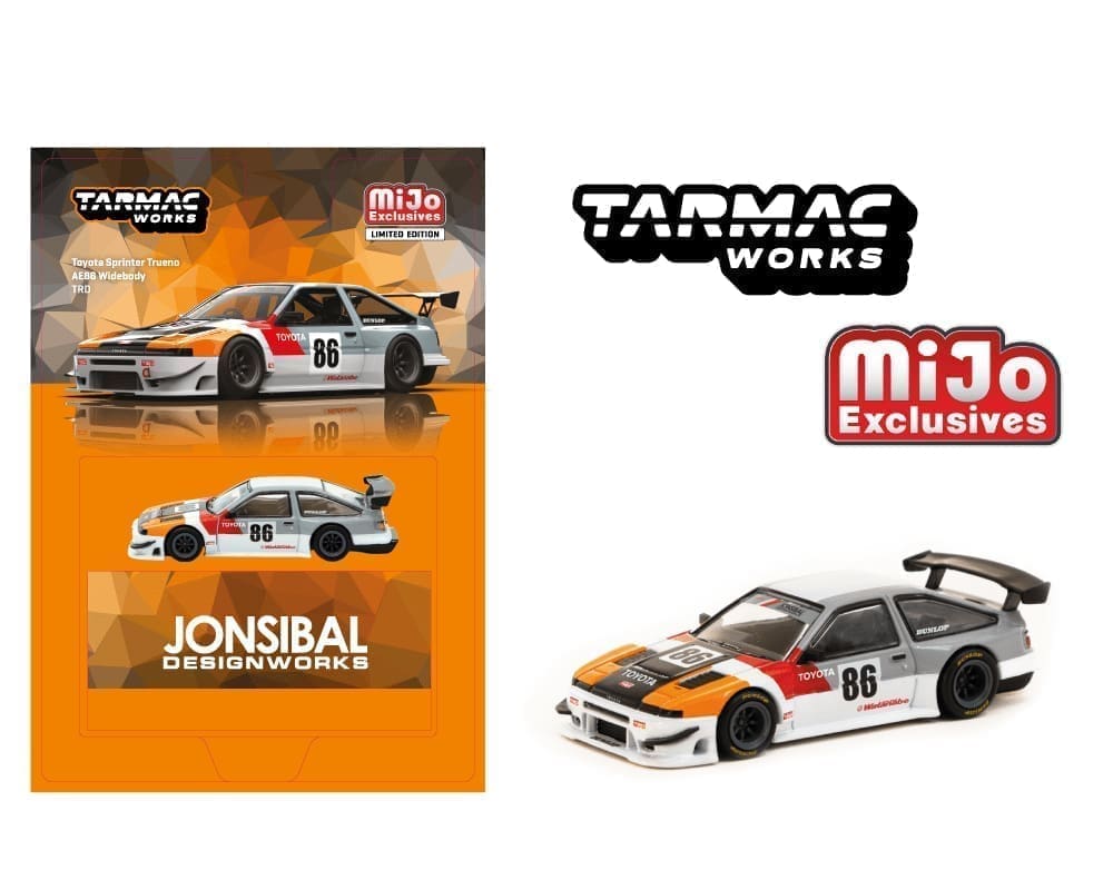 Toyota Sprinter Trueno AE86 Widebody TRD Jonsibal Tarmac Works 1/64