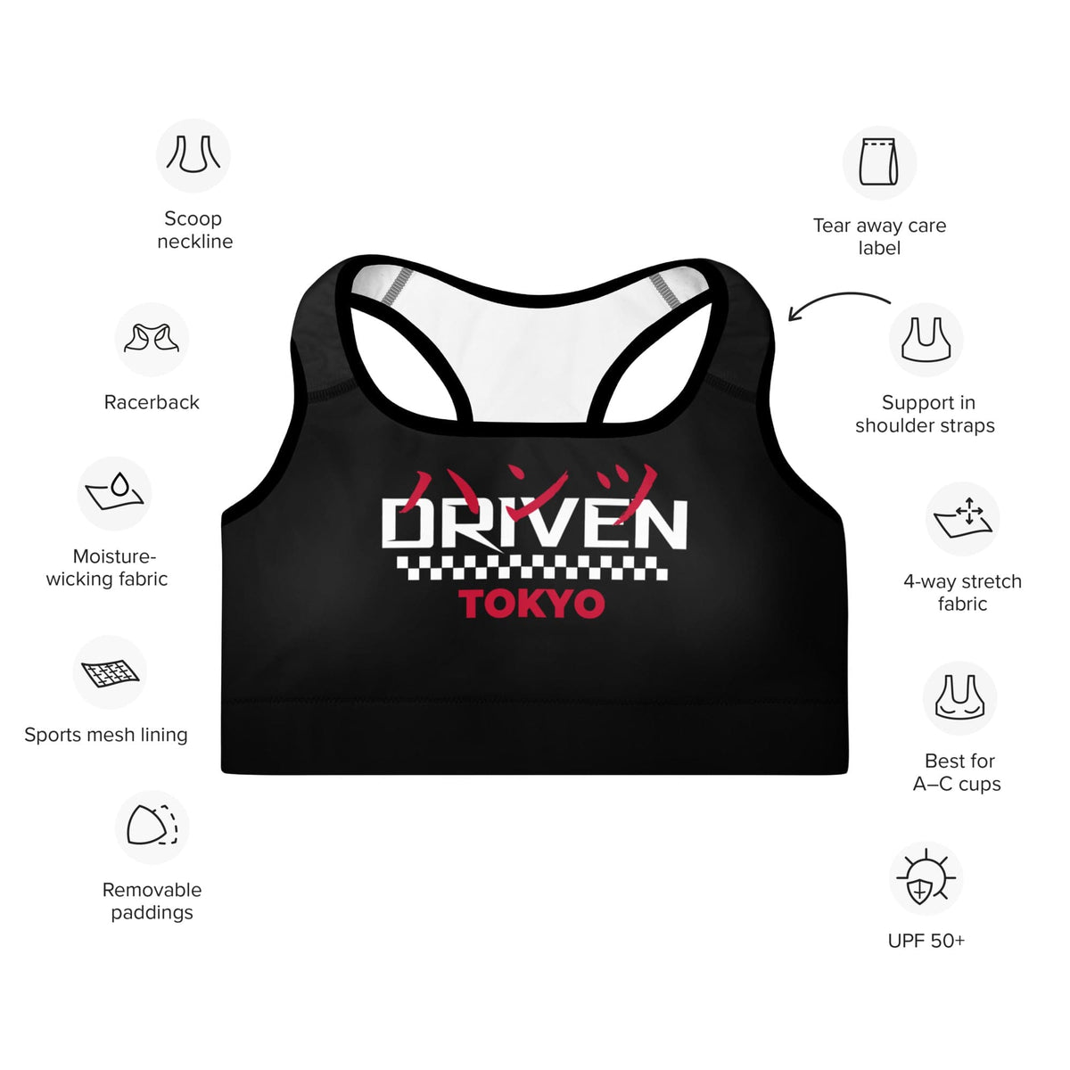 Hantsu Tokyo Padded Sports Bra
