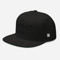 Hanz Driven Flat Bill Cap Black on Black