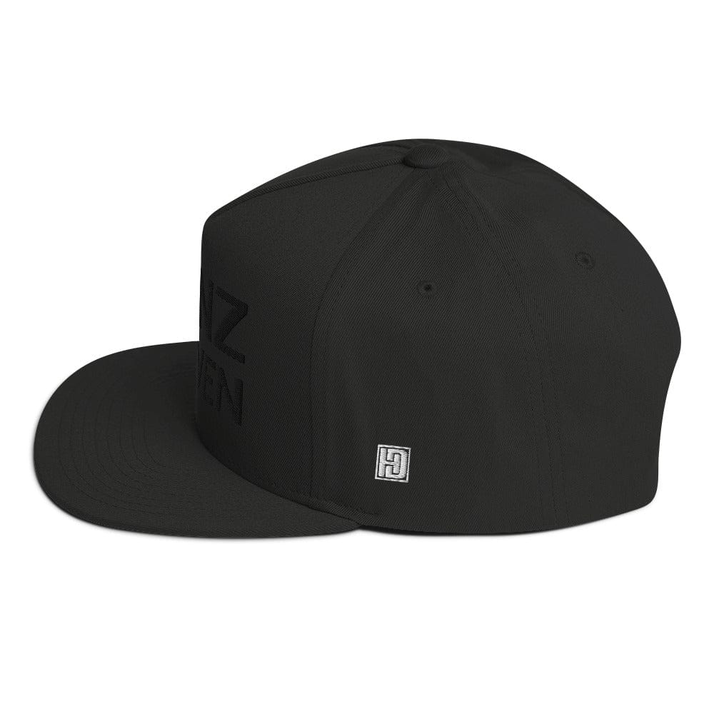 Hanz Driven Flat Bill Cap Black on Black