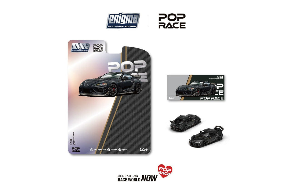 (pre-order) Toyota Supra Darwin Pro 66G NWB Midnight Black Enigma 1/64 scale Pop Race