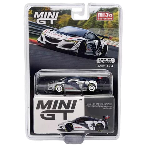 Chase Honda NSX GT3 EVO AlphaTauri Yuki Tsunoda 2023 Red Bull Formula Nurburgring Mini GT 1/64 scale