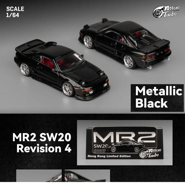 Toyota MR2 SW20 Hong Kong Limited Edition Metallic Black Micro Turbo 1/64 scale