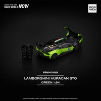 (Pre-order) Lamborghini Huracan STO 10th Anniversario Green Black Pop Race 1/64 scale