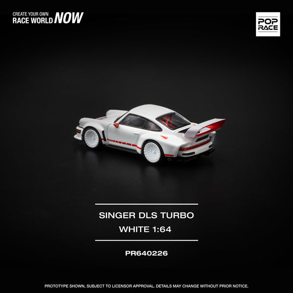 Porsche Singer DLS Turbo Track White 1/64 scale Pop Race