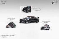 Nissan 180SX Miyabi Black Micro Turbo 1/64 scale