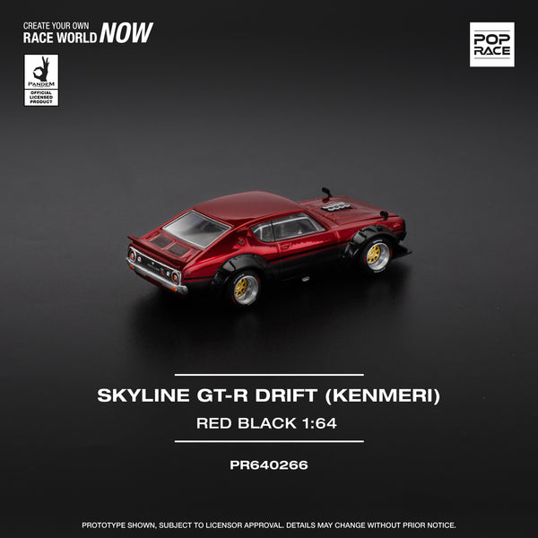  Skyline GT-R Drift Kenmeri Red Black Pop Race