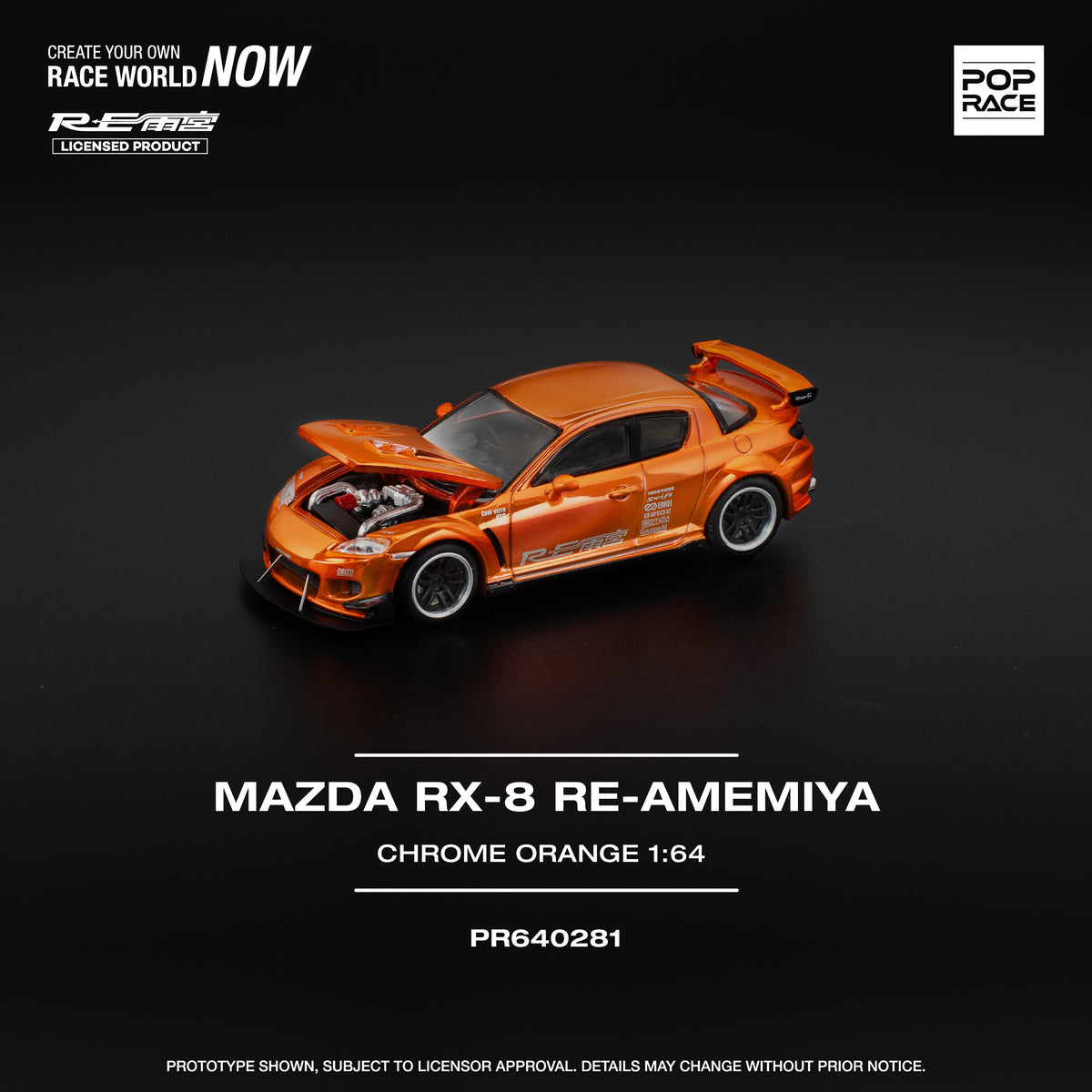 Mazda RX-8 Re-Amemiya Chrome Orange Pop Race 1/64
