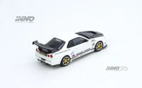 Top Secret Nissan Skyline GT-R R34 White Inno64 1/64 scale