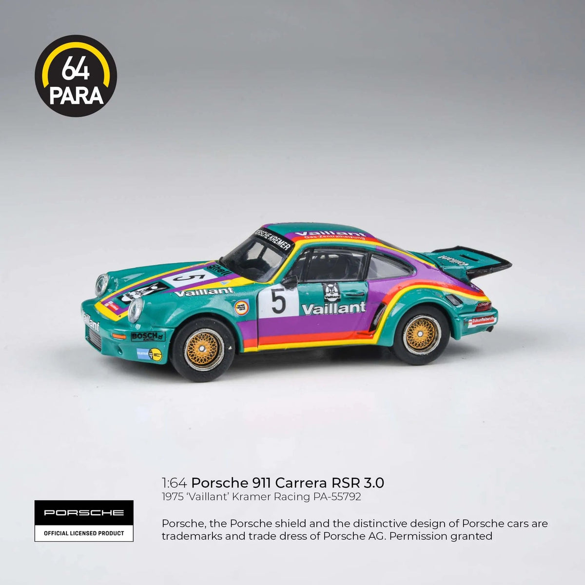 1974 Porsche 911 3.0 RSR Vaillant Para64 1:64 scale
