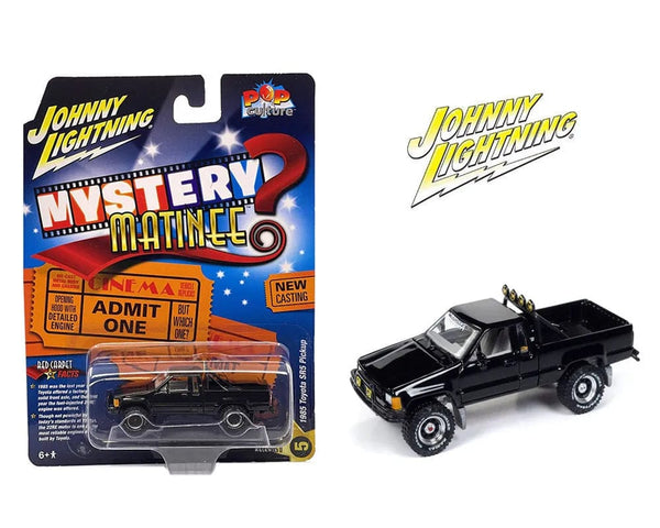 1985 Toyota SR5 Pickup Black Mystery Matinee Johnny Lightning 1:64