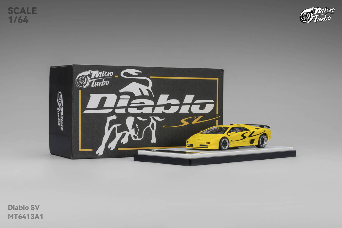 Custom Diablo SV Metallic Yellow Micro Turbo 1/64 scale