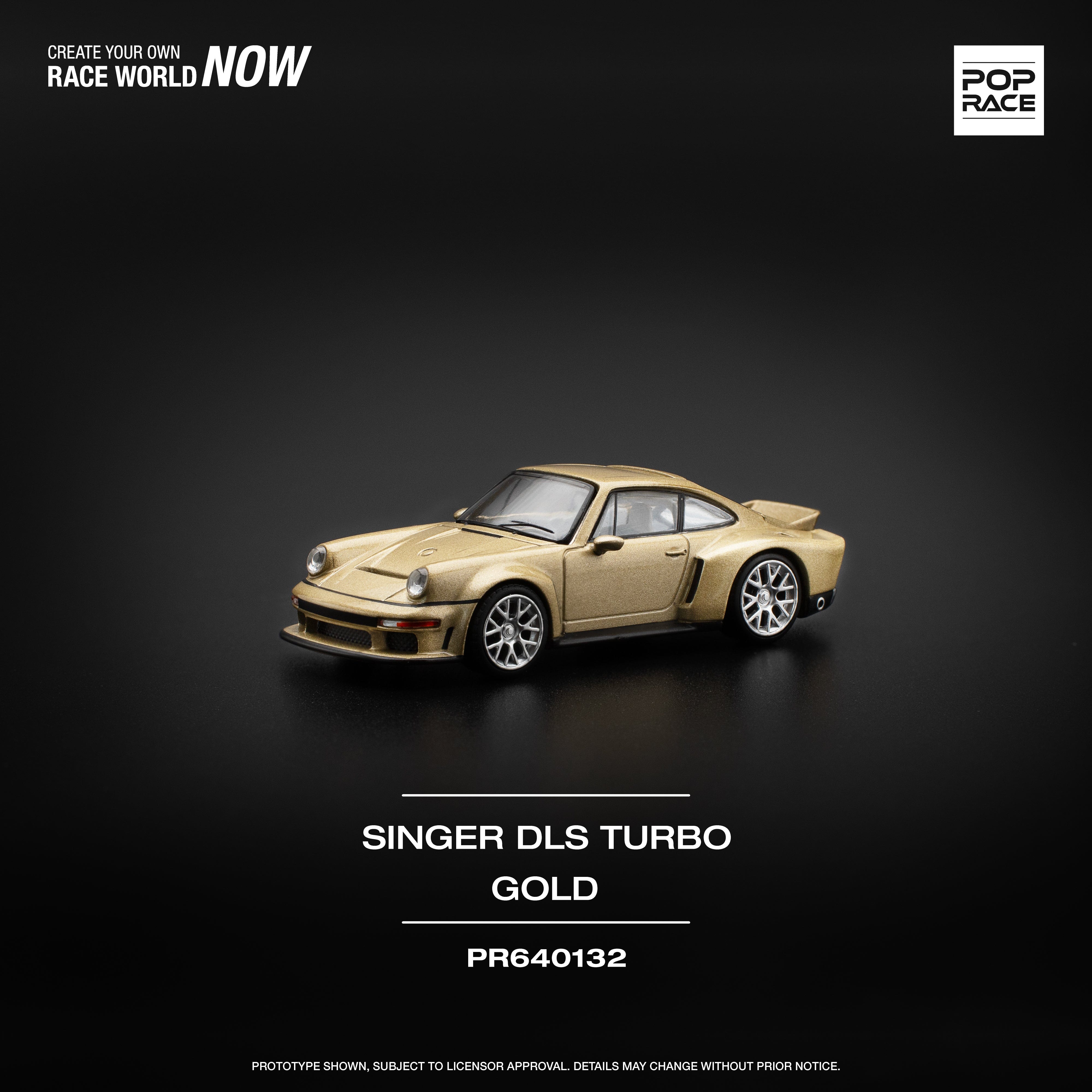 Porsche Singer DLS Turbo Road Gold Pop Race 1/64 scale – Hanz Driven