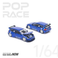 Pandem Honda Civic EG6 v1.5 Metallic Blue Pop Race 1/64 scale