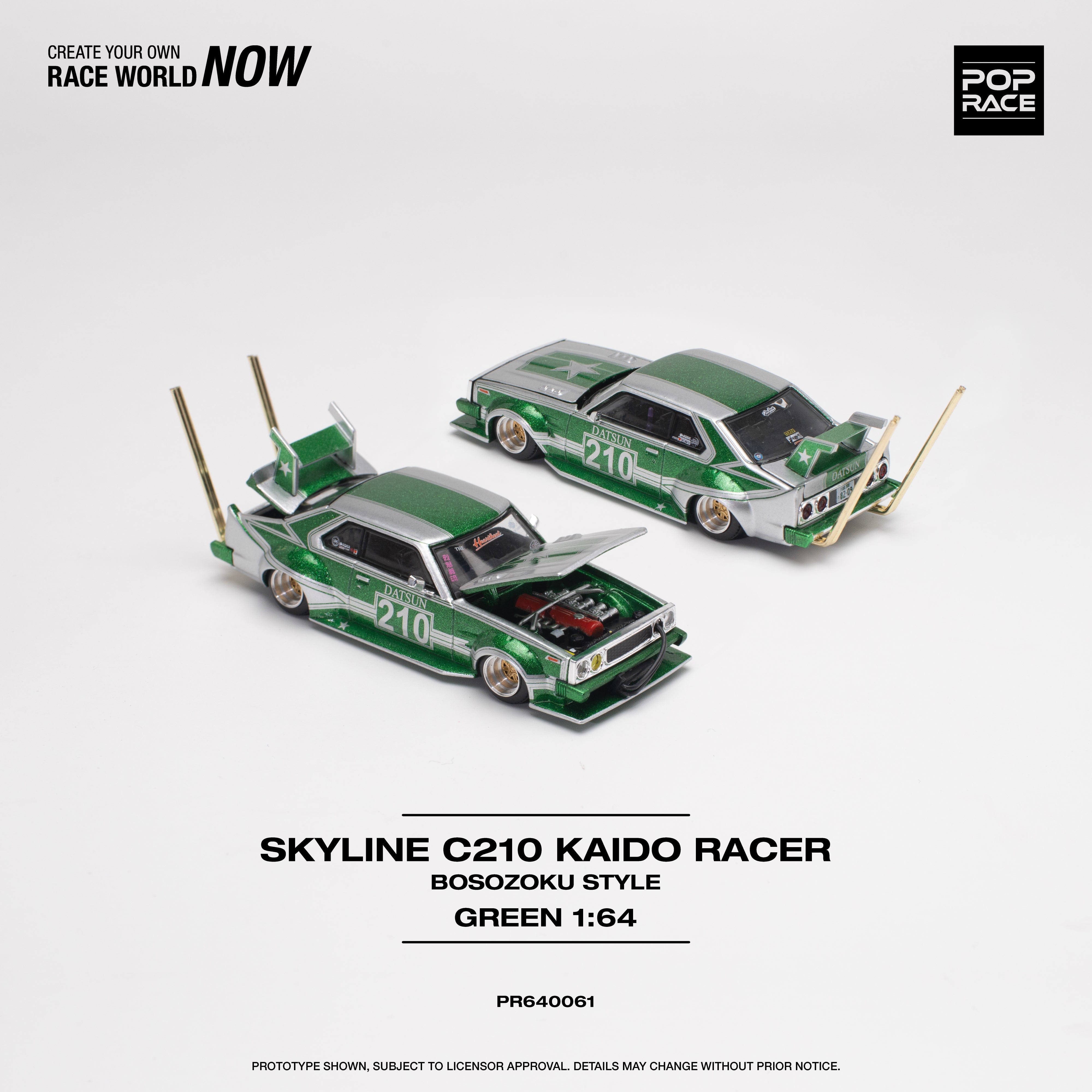 Skyline C210 Kaido Racer Bosozoku Style Silver Green Pop Race 1 