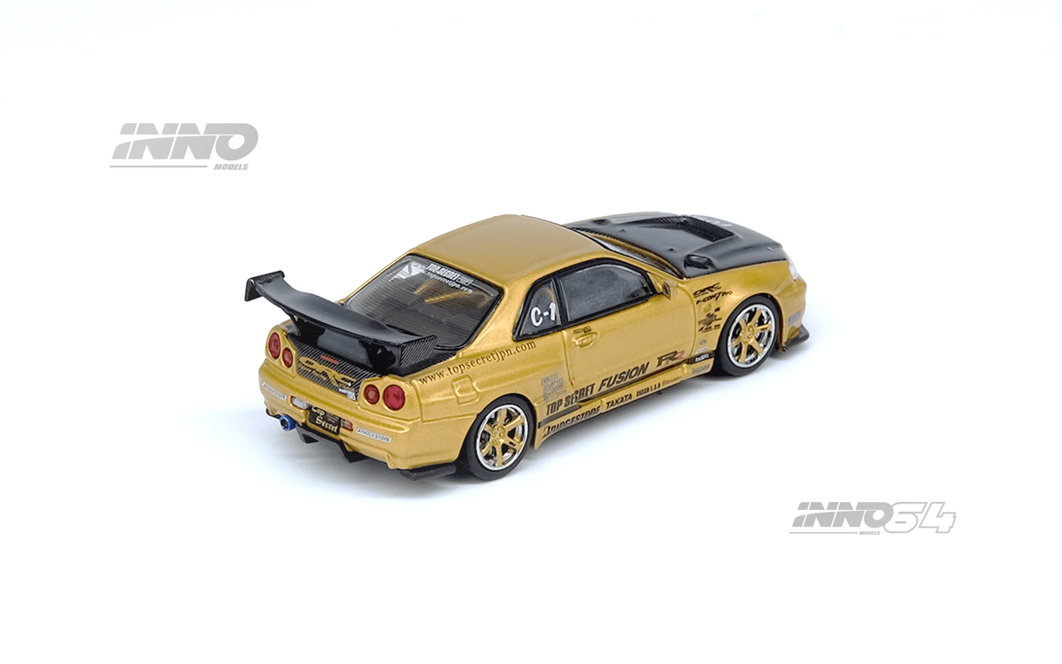 (Pre-order) Top Secret Nissan Skyline GT-R R34 Gold Inno64 1/64 scale ...