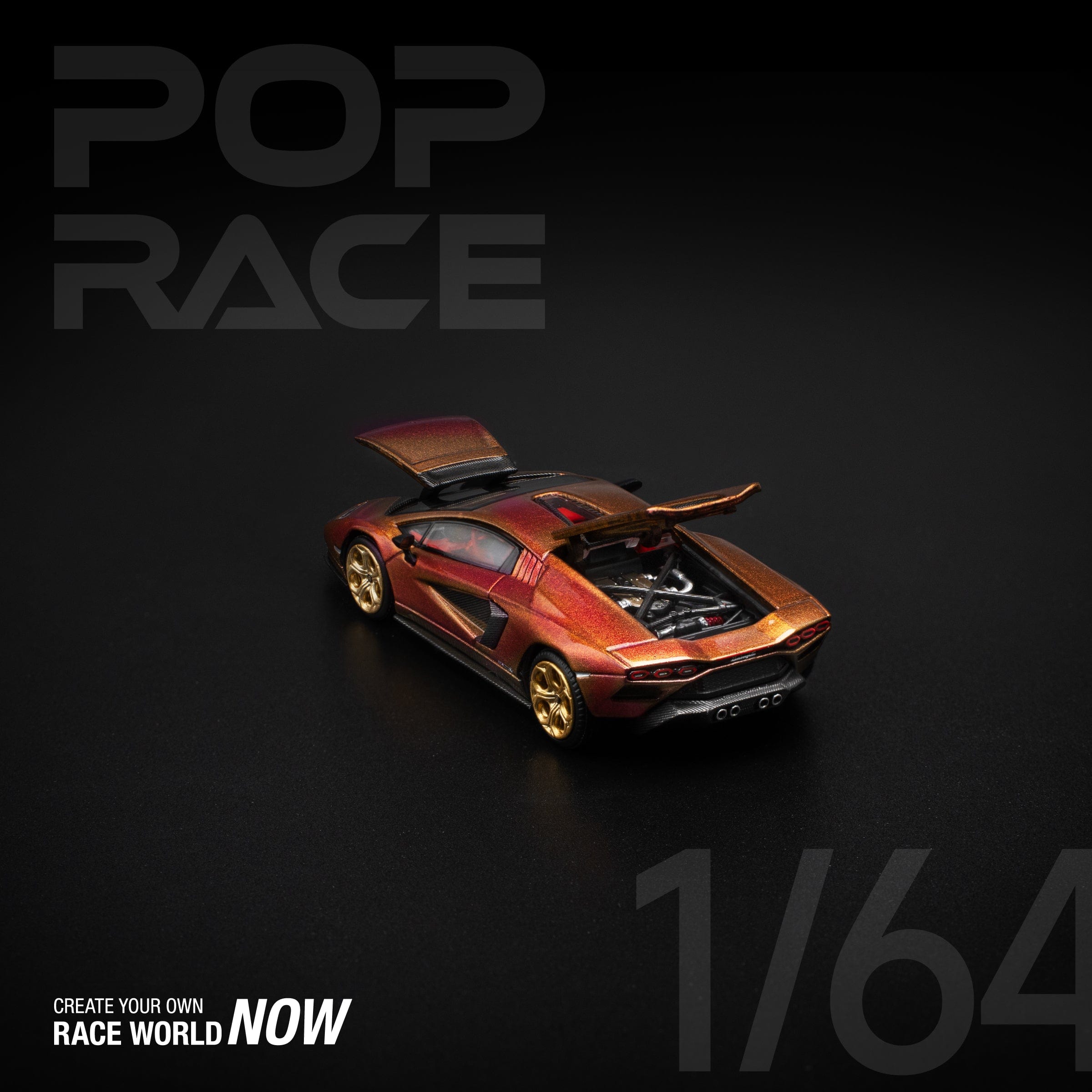 Lamborghini Countach COUNTACH LP 800-4 - BLU HAL Pop Race 1/64