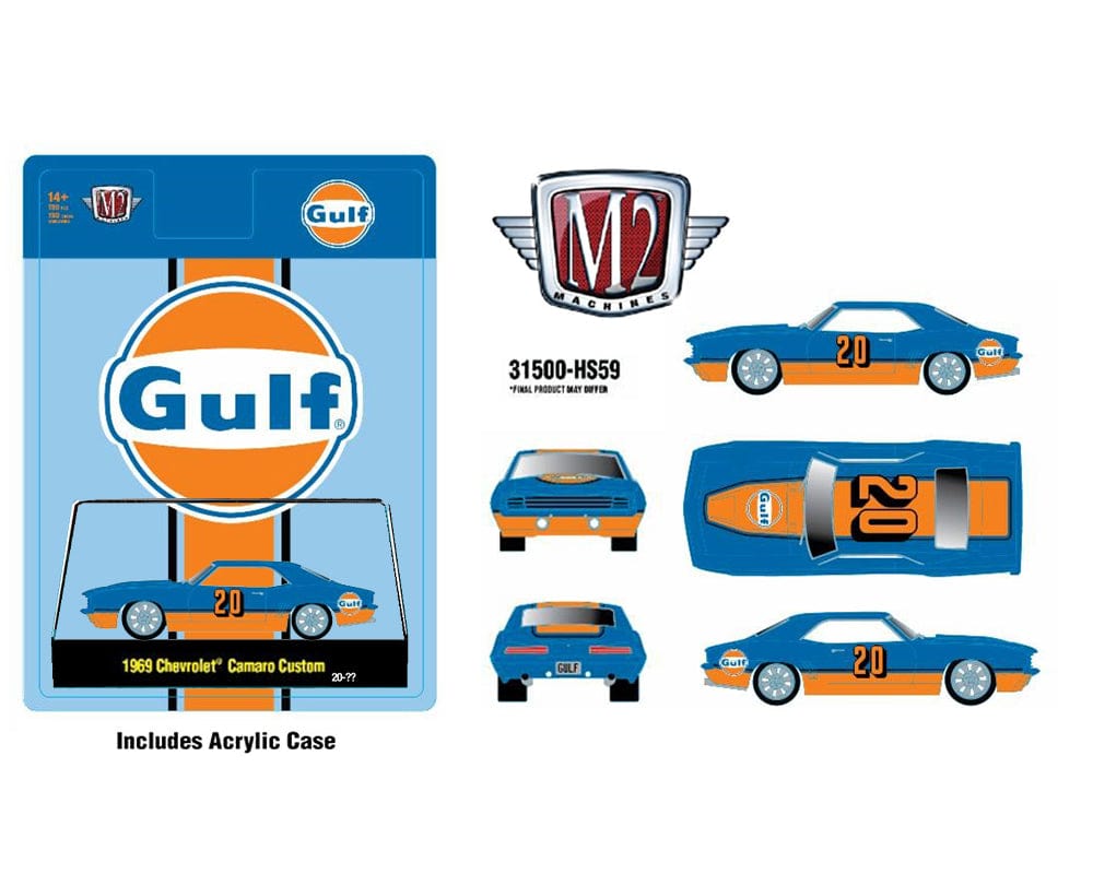 Chevrolet Camaro Custom Gulf M2 Machines 1/64 scale