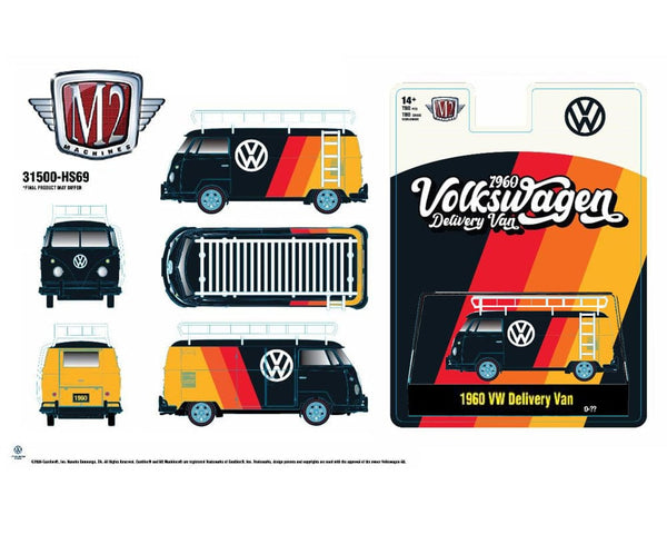 1960 Volkswagen Delivery Van Black M2 Machines