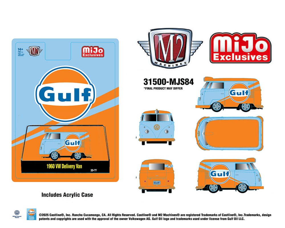 1960 Volkswagen Delivery Van Custom Gulf Blue M2 Machines (pre-order)