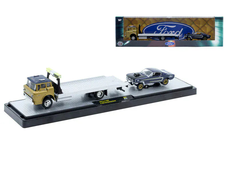 1990 Ford C-8000 & 1966 Ford Mustang Gasser M2 Machines 1:64 Auto-Haulers