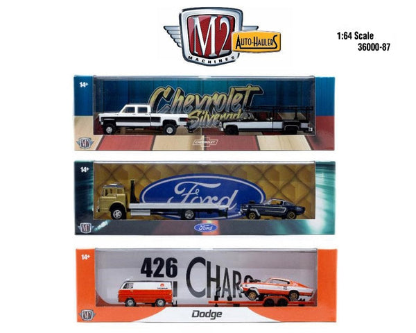 M2 Machines 1:64 Auto-Haulers Release 87 Assortment 3x Hauler set
