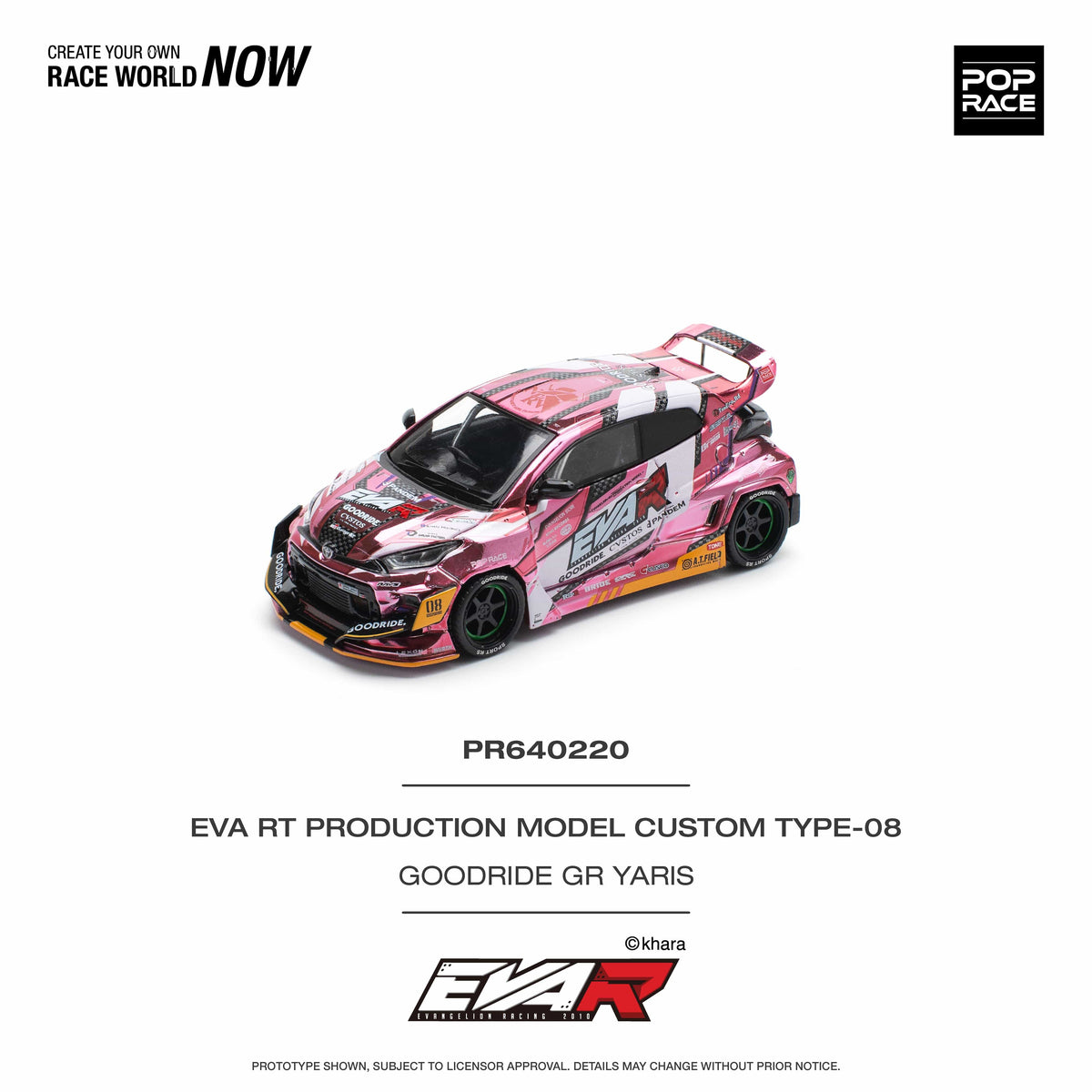 Toyota Pandem GR Yaris Eva RT Production Model Pop Race 1/64 scale