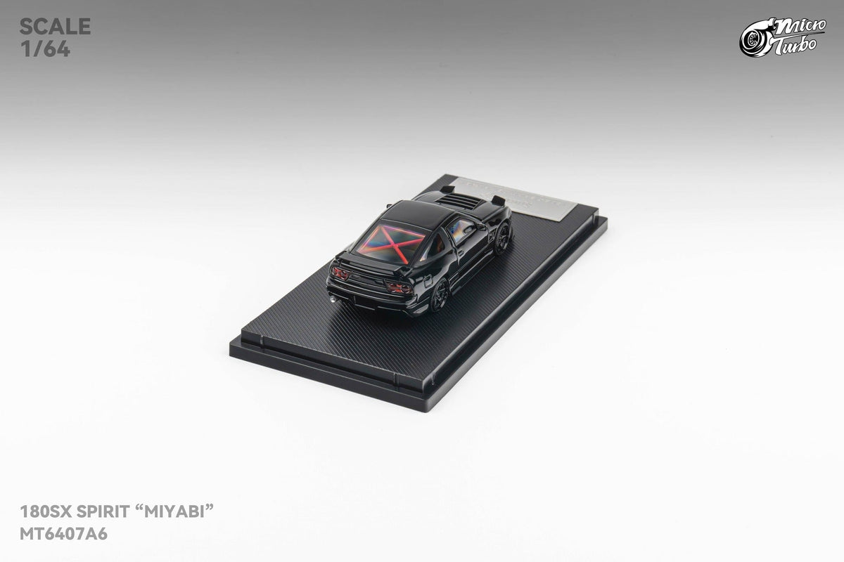 Nissan 180SX Miyabi Black Micro Turbo 1/64 scale
