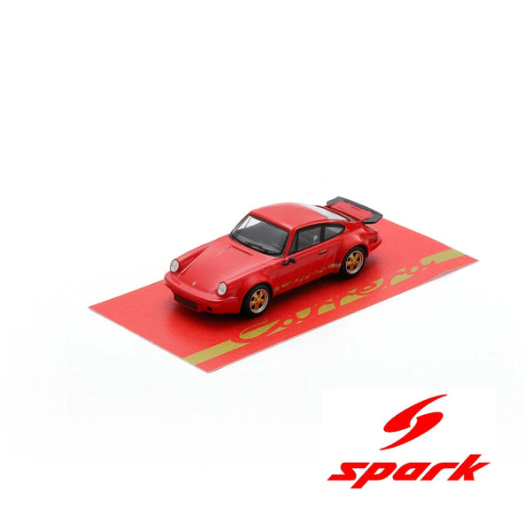 Porsche 911 3.0 RS Red with Gold Stripe Spark 1:64 scale