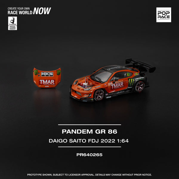 Toyota GR86 Pandem Daigo Saito Formula Drift Japan 2022 Pop Race 1/64 scale