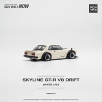 Skyline GT-R V8 Drift (Hakosuka) White 1/64 Pop Race 