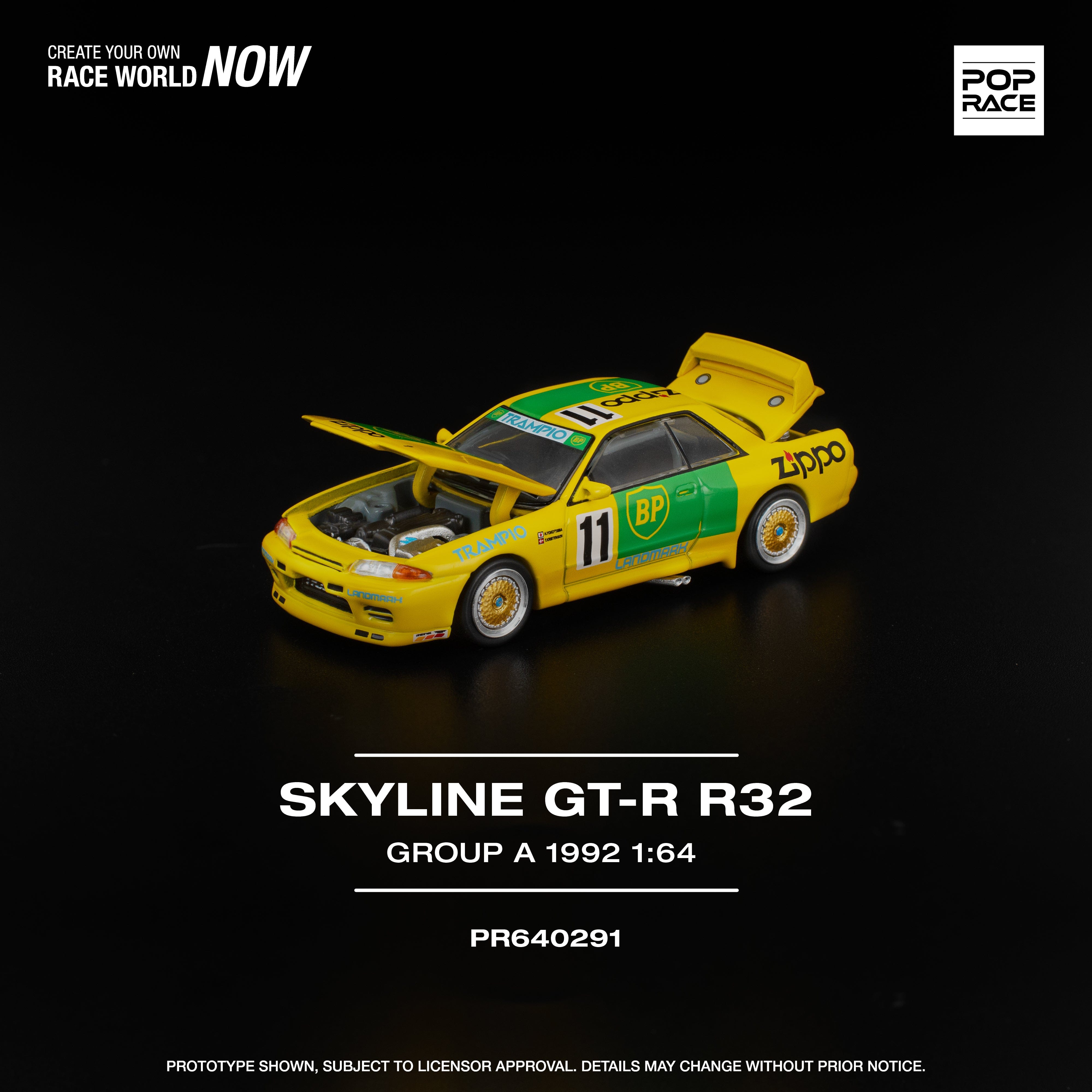 Pre-order) Nissan Skyline GTR R-32 Group A 1992 Pop Race 1/64