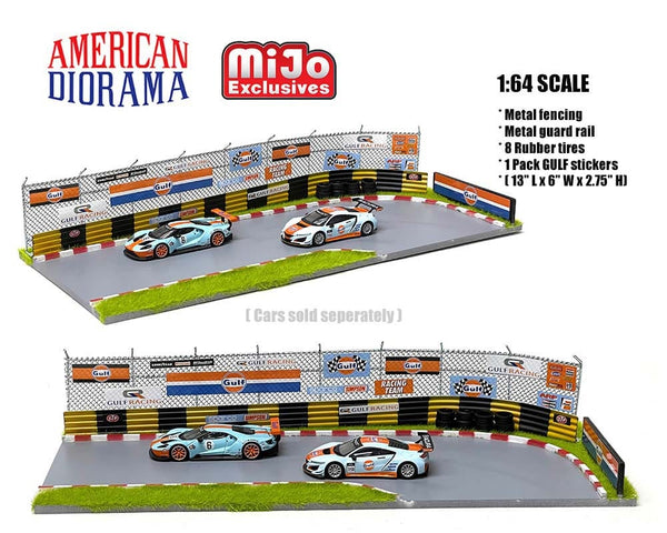 Race track Diorama Gulf American Diorama 1/64 scale – Hanz Driven