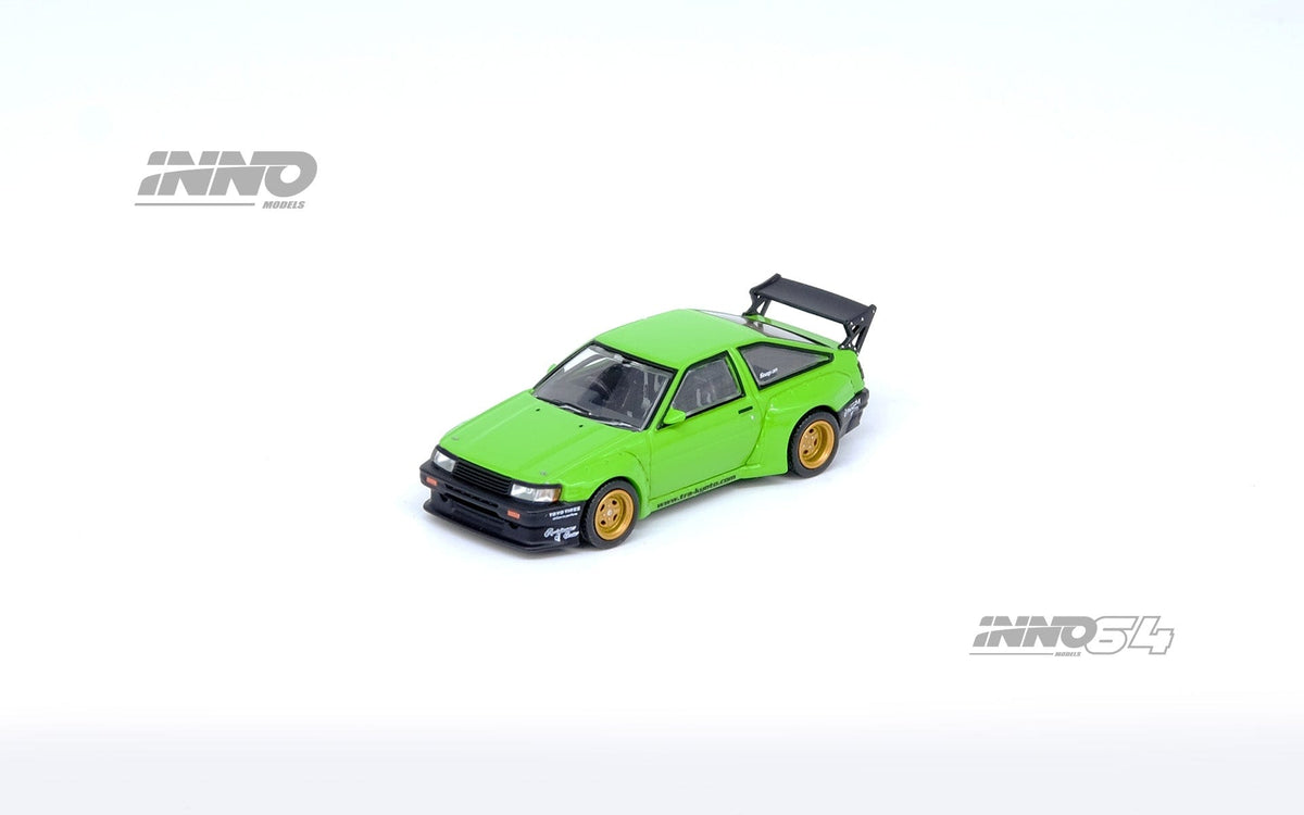 Toyota AE86 Levin Pandem Rocket Bunny Green Inno64 1/64 scale