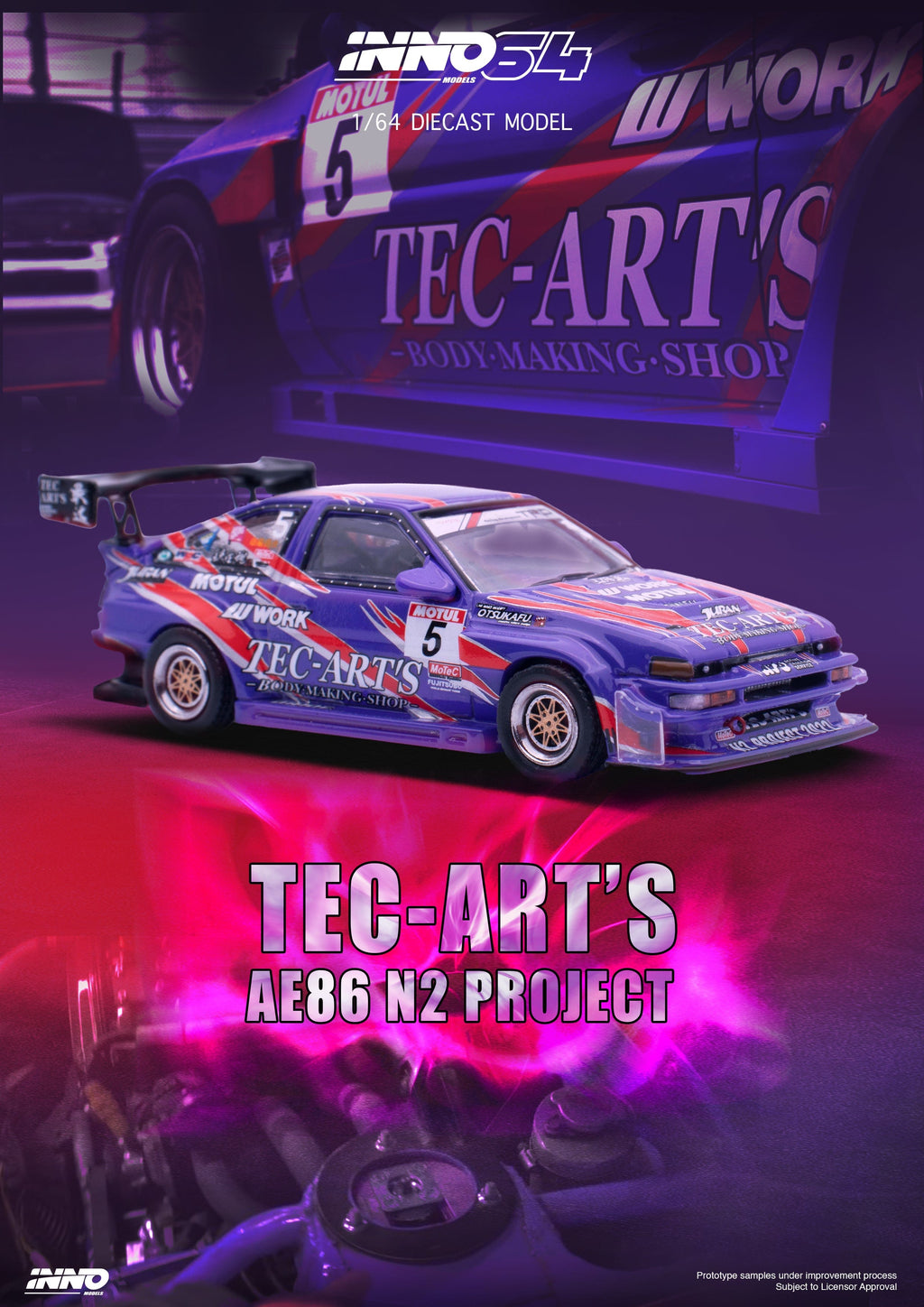 TOYOTA Sprinter Trueno AE86 N2 Project by Tec-Art's Inno64 1/64 scale ...