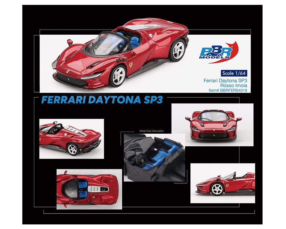 Ferrari Daytona SP3 Rosso imola Limited Edition BBR Models 1/64