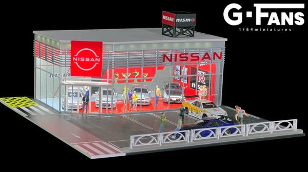 Nissan Nismo Dealership Diorama with LED lights 1/64 Diorama G-Fans