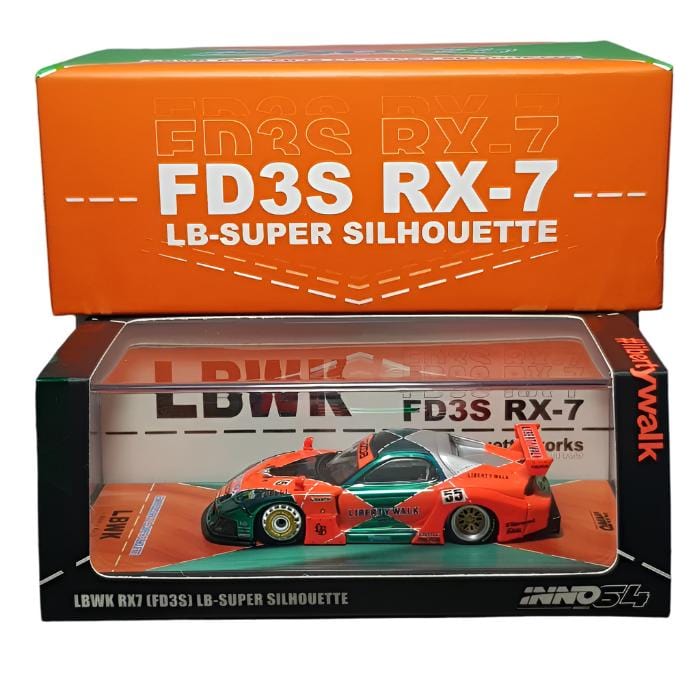 Chrome Chase Mazda RX7 LBWK FD3S Liberty Walk Super Silhouette MDX Malaysia Diecast Expo 2024 Special Edition Inno64 1/64 scale